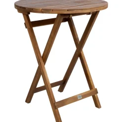 Parvekeryhmä Home4You GWEN Ø60 cm pöytä ja 2 tuolia, ruskea