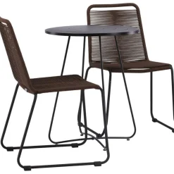 Parvekeryhmä Venture Home, ø60cm Bacong-pöytä + 2 Lindos-tuolia