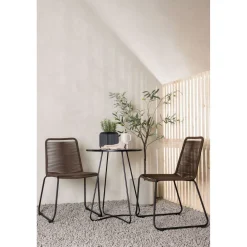 Parvekeryhmä Venture Home, ø60cm Bacong-pöytä + 2 Lindos-tuolia