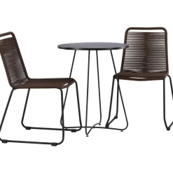 Parvekeryhmä Venture Home, ø60cm Bacong-pöytä + 2 Lindos-tuolia