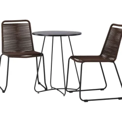 Parvekeryhmä Venture Home, ø60cm Bacong-pöytä + 2 Lindos-tuolia