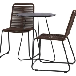 Parvekeryhmä Venture Home, ø60cm Bacong-pöytä + 2 Lindos-tuolia