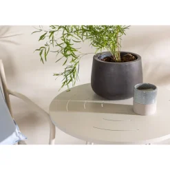 Parvekeryhmä Venture Home, ø60cm beige Bacong-pöytä + 2 mustaa Peking-tuolia