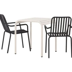 Parvekeryhmä Venture Home, 70x70cm beige Borneo-pöytä + 2 beigeä Peking-tuolia