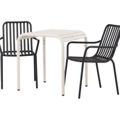 Parvekeryhmä Venture Home, 70x70cm beige Borneo-pöytä + 2 beigeä Peking-tuolia