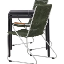Parvekeryhmä Venture Home, 70x70cm musta Borneo-pöytä + 2 mustaa Bois-tuolia