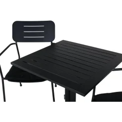 Parvekeryhmä Venture Home, 70x70cm Way-pöytä + 2 vihreää Nicke-tuolia
