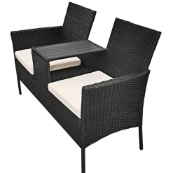 Parvekesetti AB Polar Palma 136x60x85 cm musta