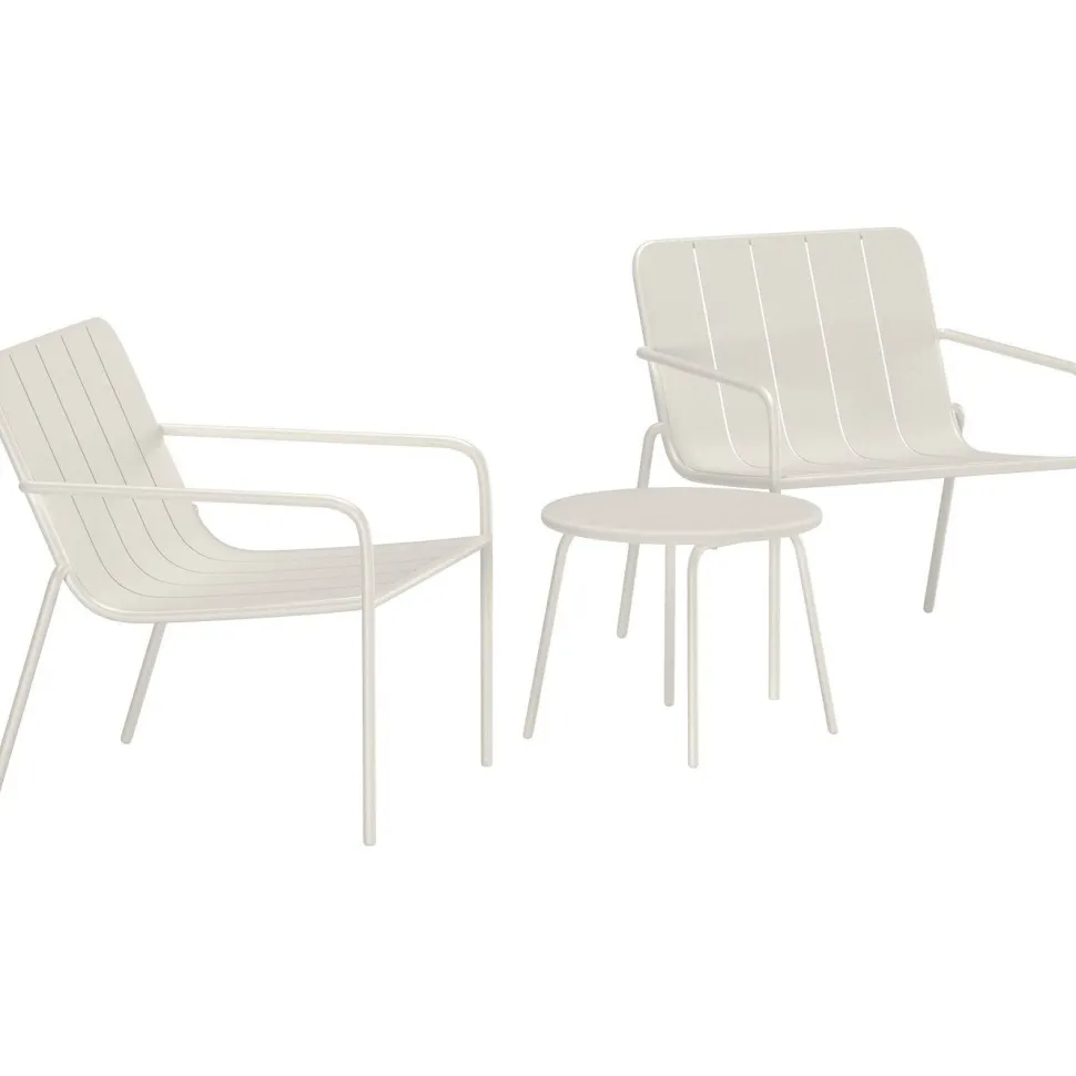 Parvekesetti Venture Home Minos, ø50cm, 2-istuttava, beige