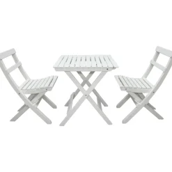 Parvekesetti Baltic Garden Wilma 65x65cm pöytä + 2 Knohult tuolia musta