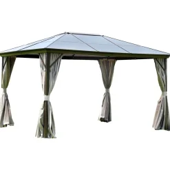 Paviljonki Home4you Sunset, 3x4m, ruskea/vaaleanbeige