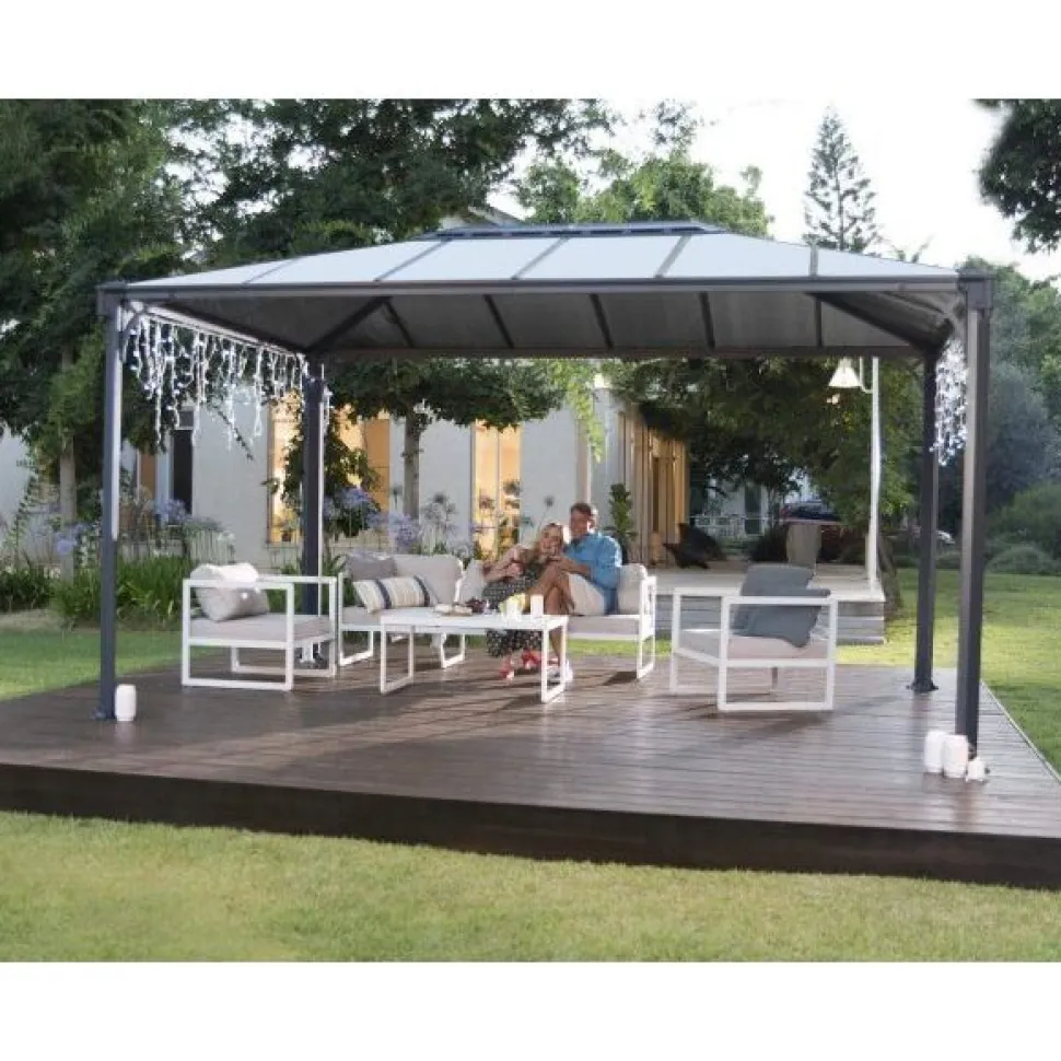 Paviljonki Palram-Canopia Martinique 3600 3 x 3,6 m 10,8 m² harmaa