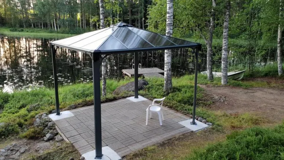 Paviljonki Palram-Canopia Palermo 3000 3 x 3 m 8,7 m² harmaa