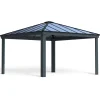 Paviljonki Palram-Canopia Dallas, 17.6m², 4.3x4.3m, 14x14ft, harmaa