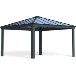Paviljonki Palram-Canopia Dallas, 17.6m², 4.3x4.3m, 14x14ft, harmaa