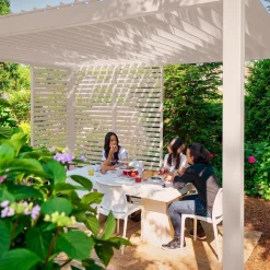 Pergola Home4You Mirador-111, 300x400cm, valkoinen