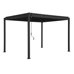 Pergola Home4You Mirador-88, 300x300cm, tummanharmaa