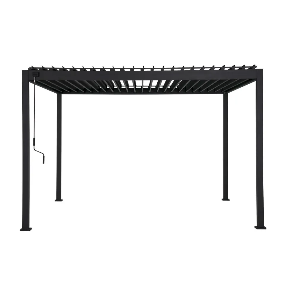 Pergola Home4You Mirador-88, 300x300cm, tummanharmaa