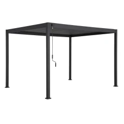Pergola Home4You Mirador-88, 300x300cm, tummanharmaa