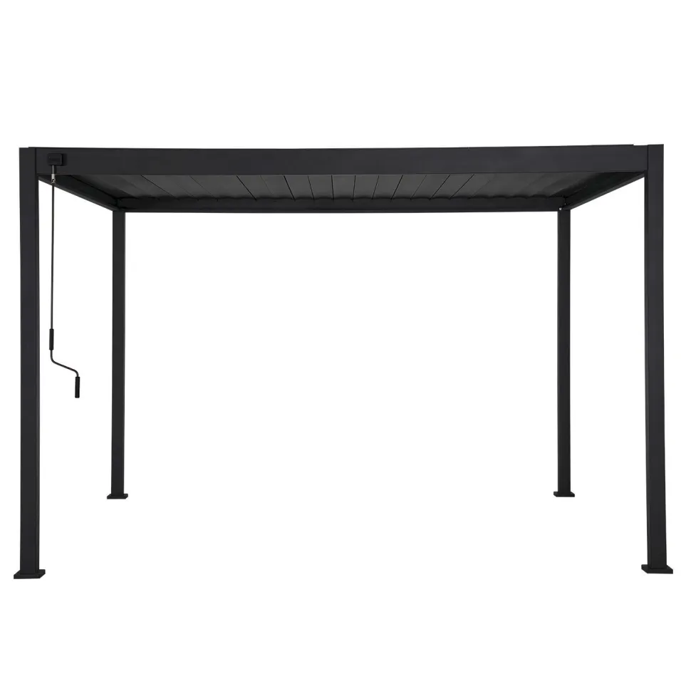 Pergola Home4You Mirador-88, 300x300cm, tummanharmaa