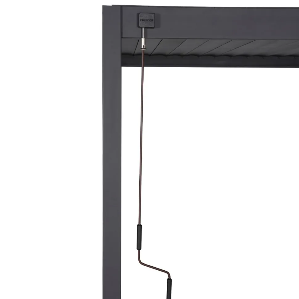 Pergola Home4You Mirador-88, 300x300cm, tummanharmaa