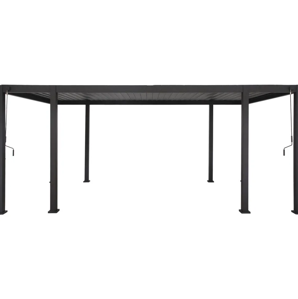 Pergola Home4You Mirador-111, säleikköseinillä 300x600cm, tummanharmaa