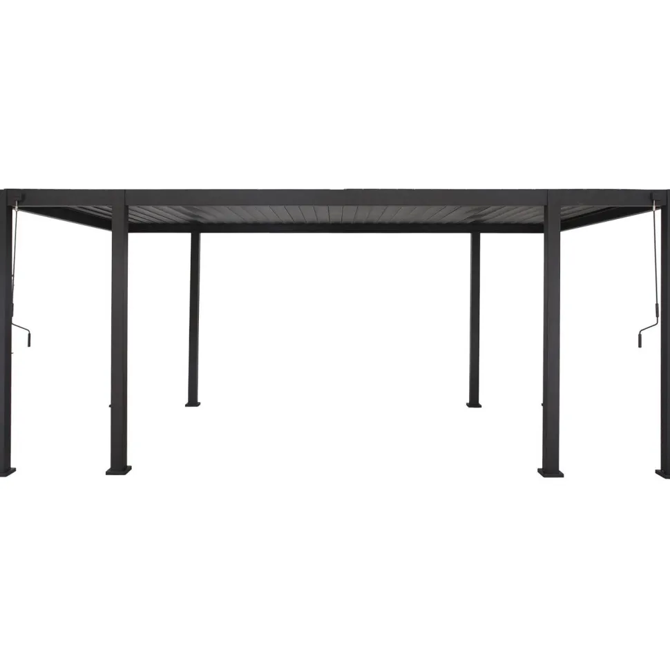 Pergola Home4You Mirador-111, säleikköseinillä 300x600cm, tummanharmaa