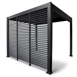 Pergolan säleikköpaneeli Home4You Mirador-111(4m), 123,5x238,25cm, tummanharmaa