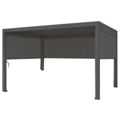 Pergolan sivuverhot Home4you Mirador-111, 300x300 cm, tekstiili, musta