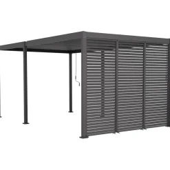Pergolan säleikköpaneeli Home4You Mirador-80/88, tummanharmaa