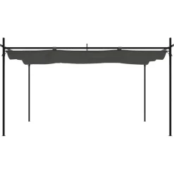Pergola sisäänvedettävä katto antrasiitti 395x292x230 cm