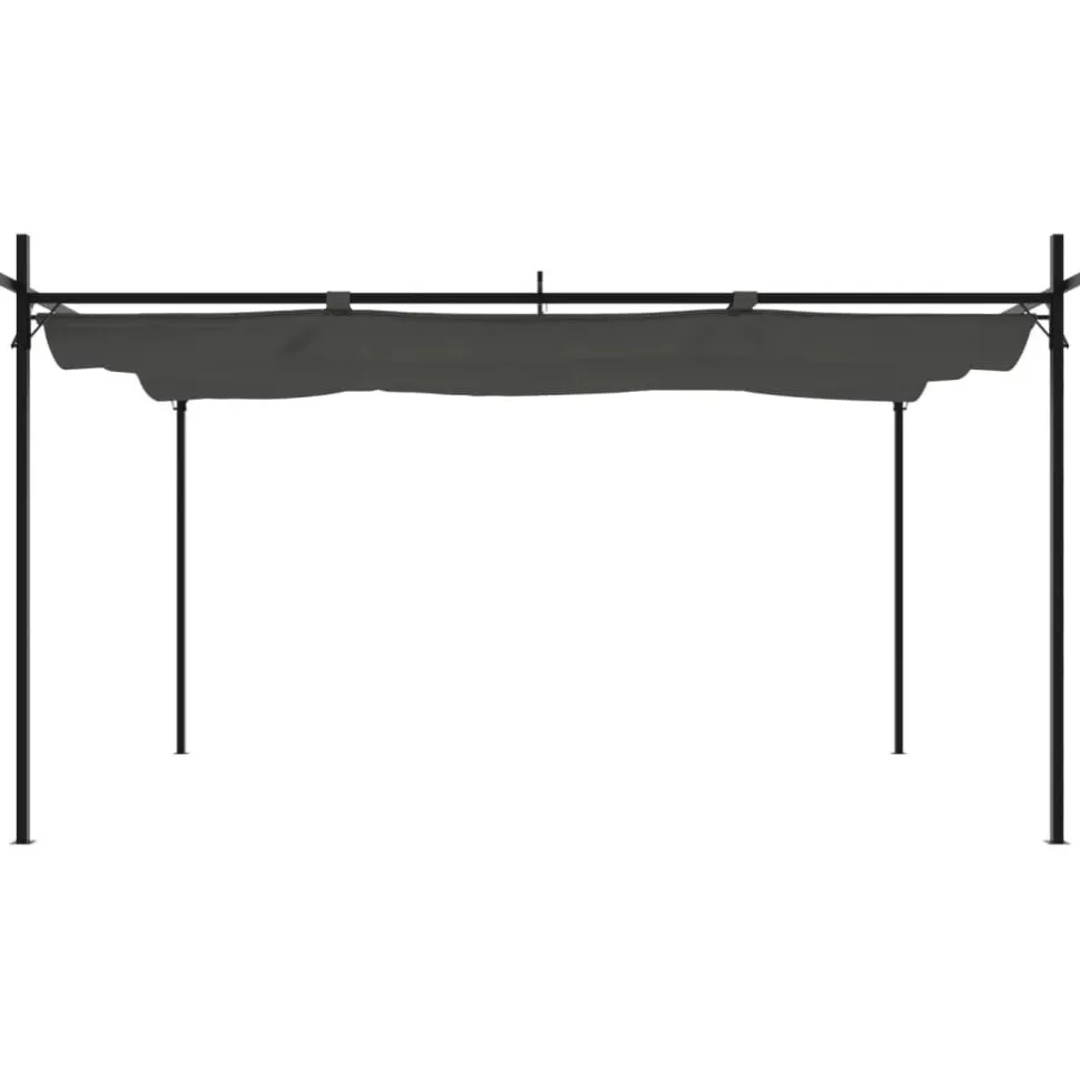 Pergola sisäänvedettävä katto antrasiitti 395x292x230 cm