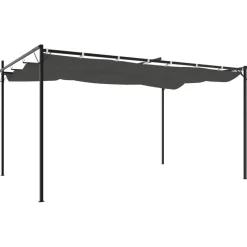 Pergola sisäänvedettävä katto antrasiitti 395x292x230 cm