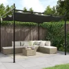 Pergola sisäänvedettävä katto antrasiitti 295x292x230 cm