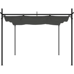 Pergola sisäänvedettävä katto antrasiitti 295x292x230 cm
