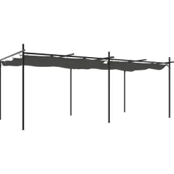 Pergola sisäänvedettävä katto antrasiitti 589x292x230 cm