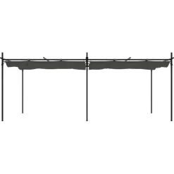 Pergola sisäänvedettävä katto antrasiitti 589x292x230 cm