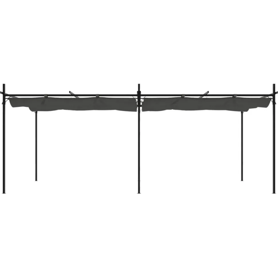 Pergola sisäänvedettävä katto antrasiitti 589x292x230 cm