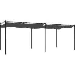Pergola sisäänvedettävä katto antrasiitti 589x292x230 cm