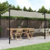 Pergola sisäänvedettävä katto kerma 589x292x230 cm