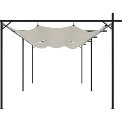 Pergola sisäänvedettävä katto kerma 589x292x230 cm