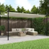 Pergola sisäänvedettävä katto kerma 395x292x230 cm