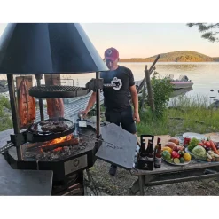 Pihagrilli Carelia Grill® 9K-80 Premium korkea musta