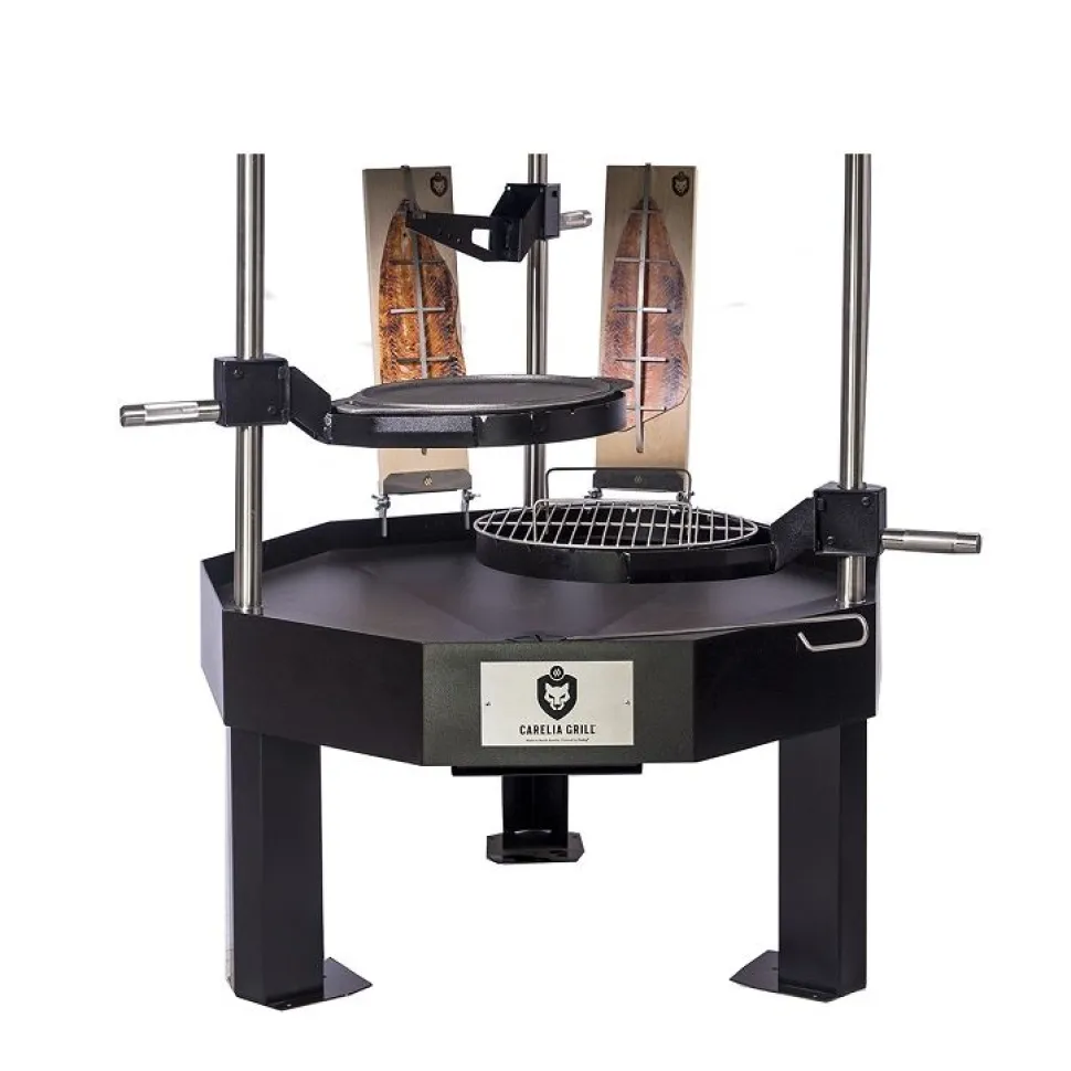 Pihagrilli Carelia Grill® 9K-100 Premium matala ilman huuvaa musta