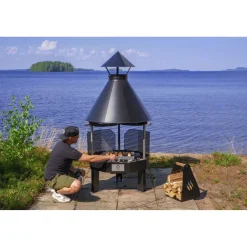Pihagrilli Carelia Grill® 9K-100 Premium matala musta