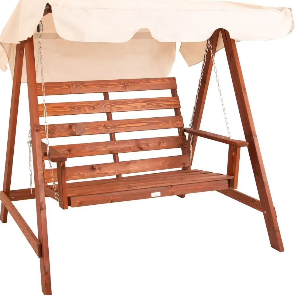Pihakeinu Eden Wood Mellby 2-istuttava, leveys 155cm, ruskea