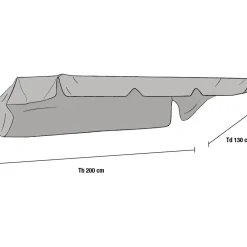Pihakeinun katos Brafab Olbia, vedenkestävä, 200x130cm