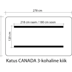 Pihakeinun katos Home4You CANADA 170x278 cm, vihreä