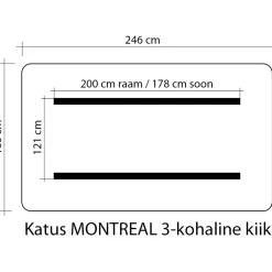 Pihakeinun katos Home4You MONTREAL 3 160x246 cm, ruskea