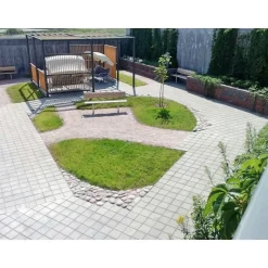Pihakivi Rudus Kartanolaatta 60 278x278x60 mm sileä harmaa